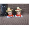 Image 1 : Porcelain Cowboy Salt & Pepper Shakers