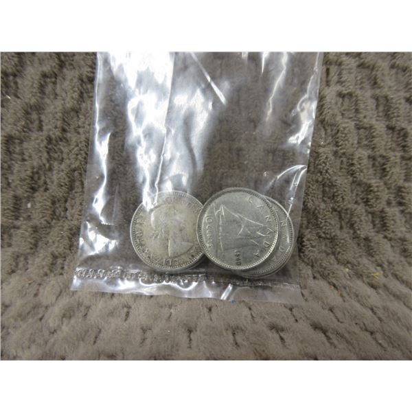 5 - 10 Cent Canadian - 1964, 1968, 1940, 1965, 1960