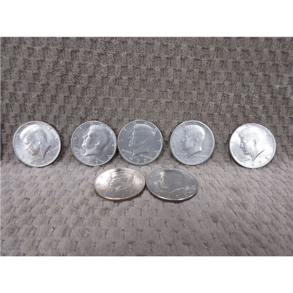 7 - Half Dollar U.S. 1971, 2-1972, 3-1973, 2000