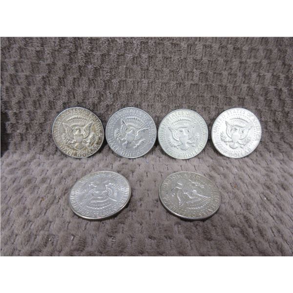 5 - Half Dollar U.S - 1966, 3-1967, 1969