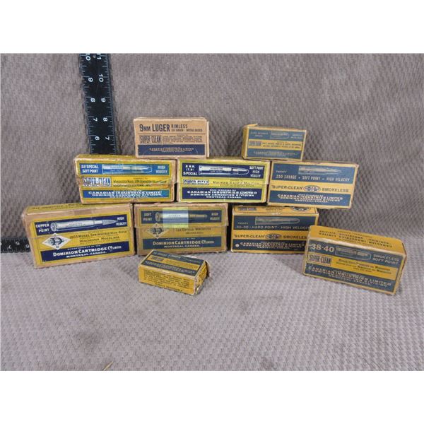 Lot of 10 Vintage Empty Cartridge Boxes