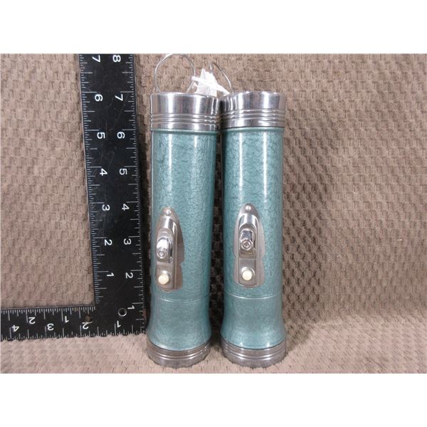 2 - Antique Flashlights - Ruby Brand - Made in Hong Kong