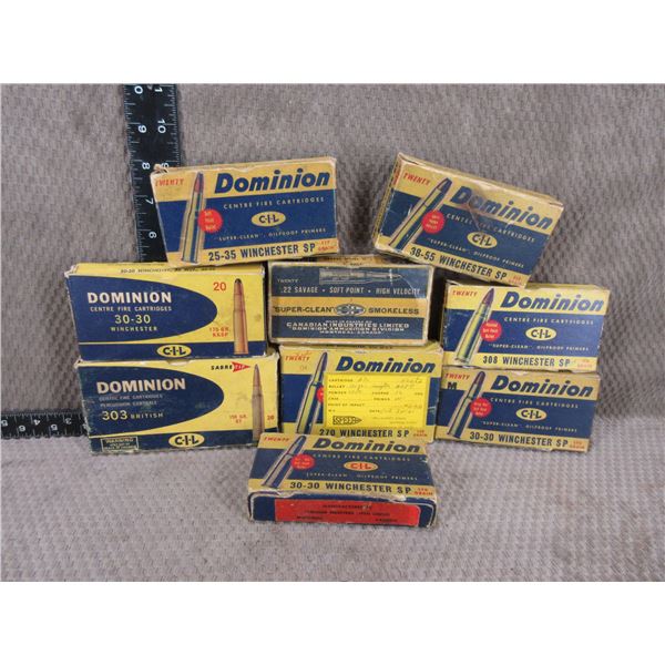 Lot of 9 Vintage Empty Cartridge Boxes