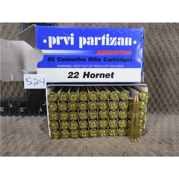 22 Hornet 45gr SP PRVI Partizan - Box of 50