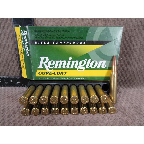 30-06 180gr Rem. Springfield Core-Lokt Rifle Cartridges
