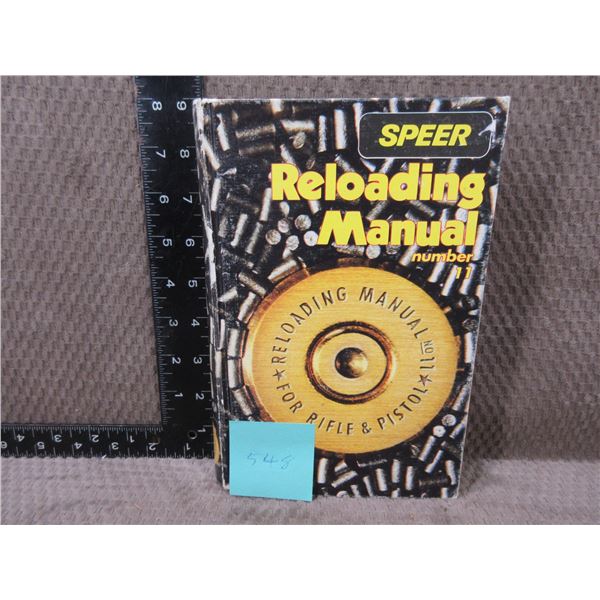 Speer Reloading Manual Number 11