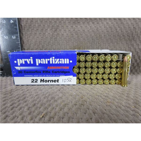 22 Hornet 45gr SP PRVI Partizan - Box of 50