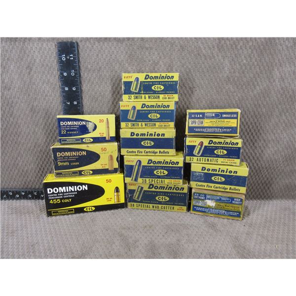 12 Misc. Empty Collector Ammo Boxes