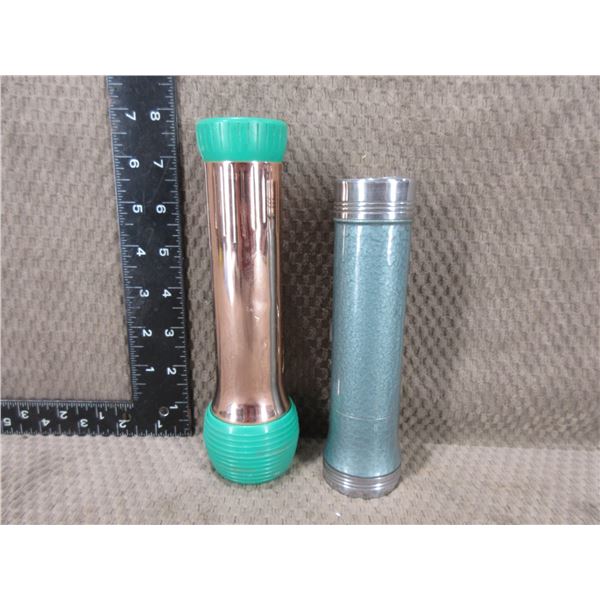 2 - Antique Flashlights - 1 Ruby Brand - 1 Eveready