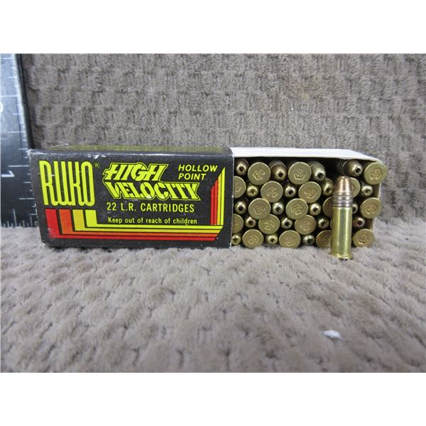Collector Ammo - .22 LR 37gr HP High Velocity Ruko