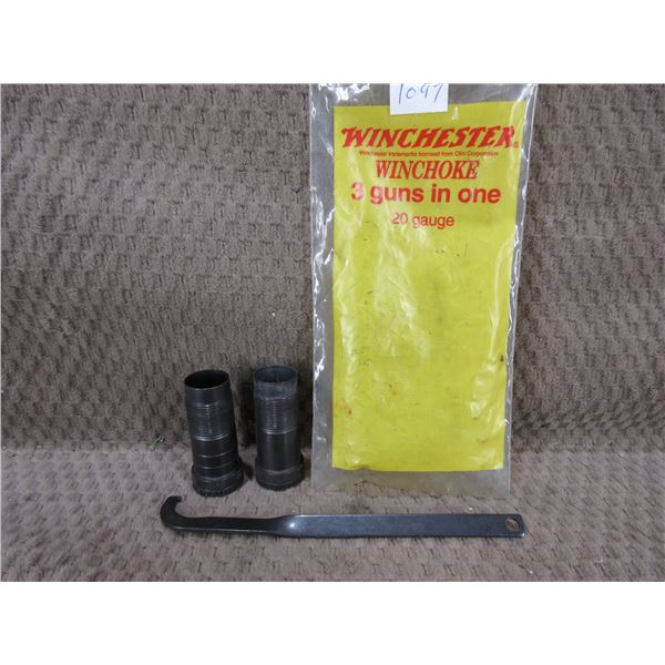 2 - Win. 20 Gauge Chokes - With Wrench - Used