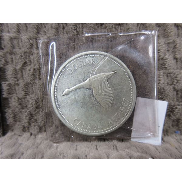 Canadian Confederation Dollar - 1867 - 1967 - .800 Silver