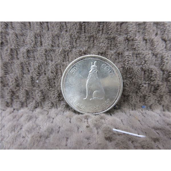 Canadian Confederation 50 Cent Piece - 1867 - 1967
