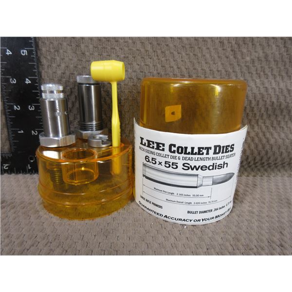 6.5 x 55 Swedish 2 Lee Collet Dies With Shell Holder