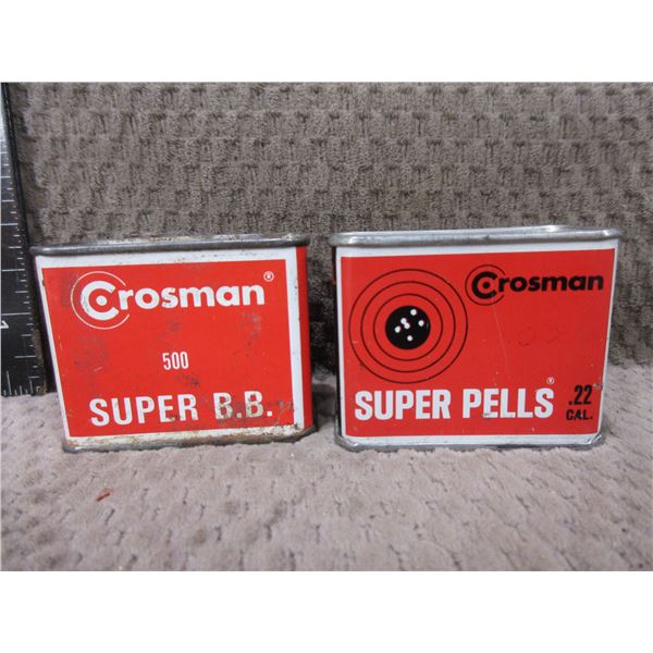.22 Cal. Crosman - 1 Tin Super Pells, 1 Tin BB's