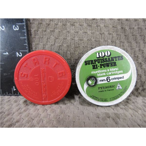 2 Empty Collector Tins - 6mm Blanks and .22 Cal. Blanks