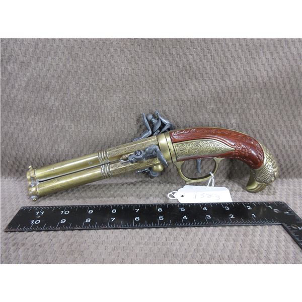 Replica 3 Barrel Flintlock Pistol