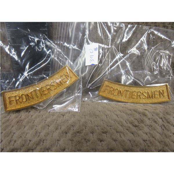 2 Frontiersmen Hat or Shoulder Badges