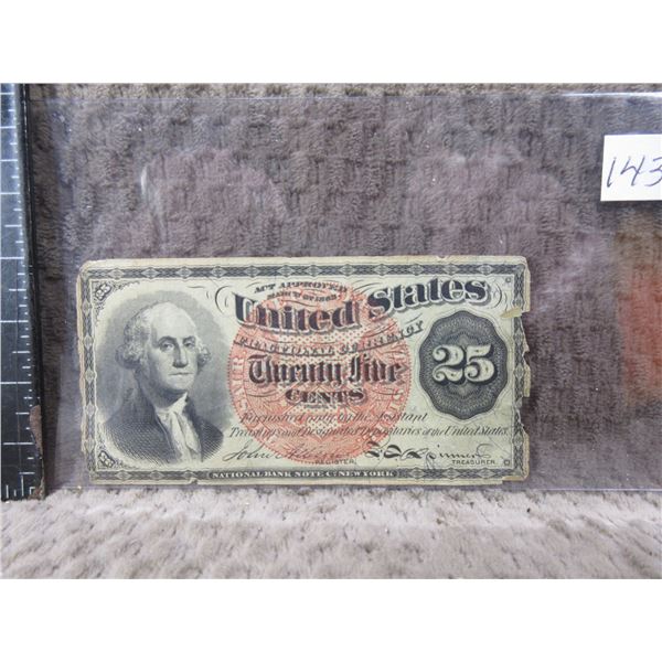 1863 - US 25 Cent Bill