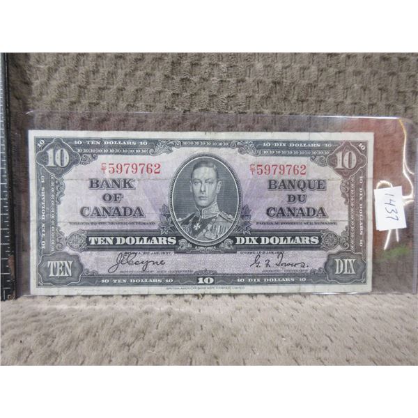 1937 - Canada 10 Dollar Bill