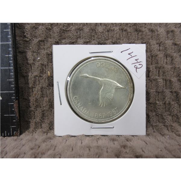 Canadian Centennial Dollar - .800 Silver