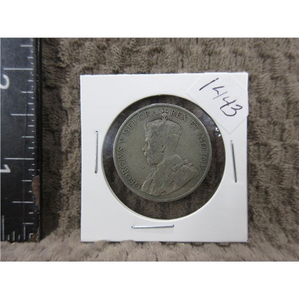 1920 Canadian 50 Cent Piece - .800 Silver