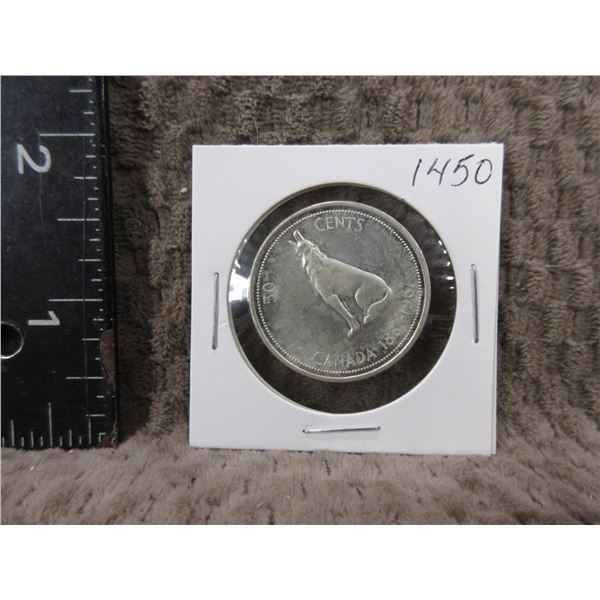 Canadian Centennial 50 Cent Piece - .800 Silver