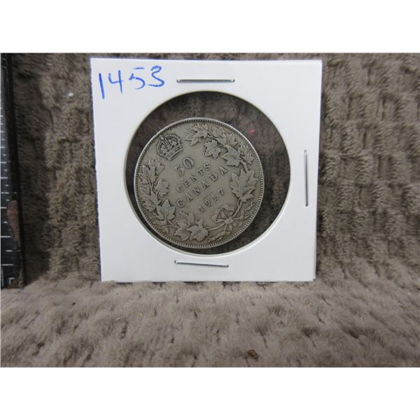 1917 Canadian 50 Cent Piece - .800 Silver