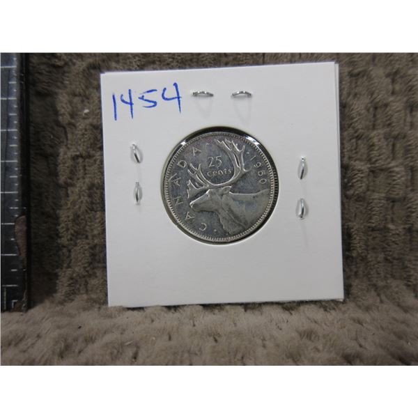 1950 Canadian 25 Cent Piece - .800 Silver