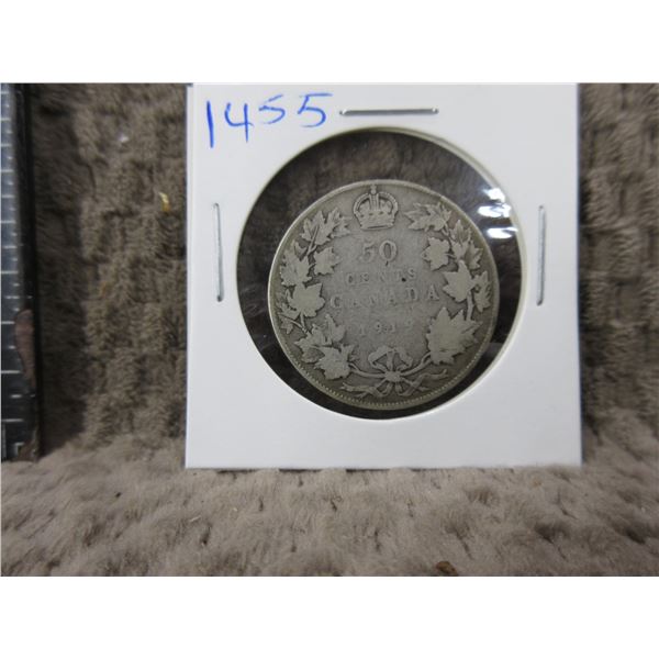 1919 Canadian 50 Cent Piece - .800 Silver