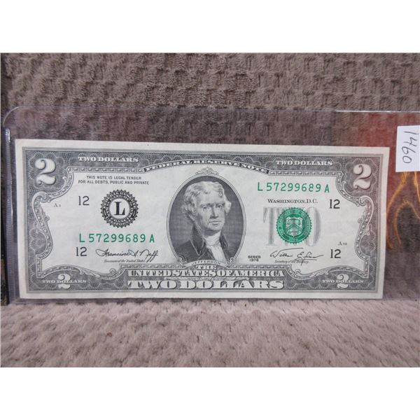 1976 US 2 Dollar Bill