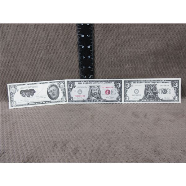 USA Political/Satirical - 3 - $3 Bills