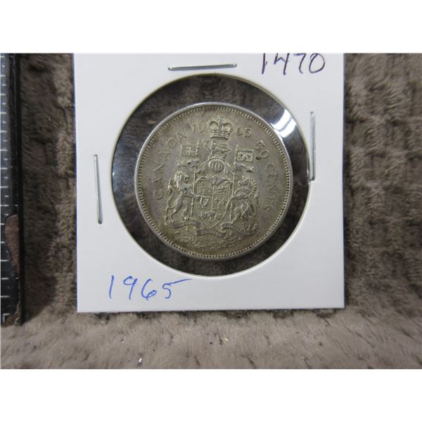 1965 Canadian 50 Cent Piece - .800 Silver