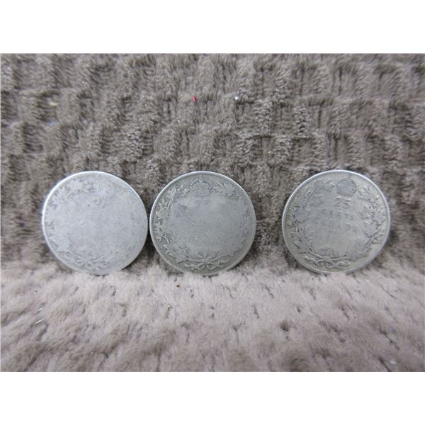 3 - Canadian 25 Cent Piece - .800 Silver
