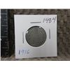 Image 1 : 1916 - Canadian 25 Cent Piece - .800 Silver
