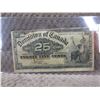Image 1 : 1900 Canadian 25 Cent Bill - Shinplaster