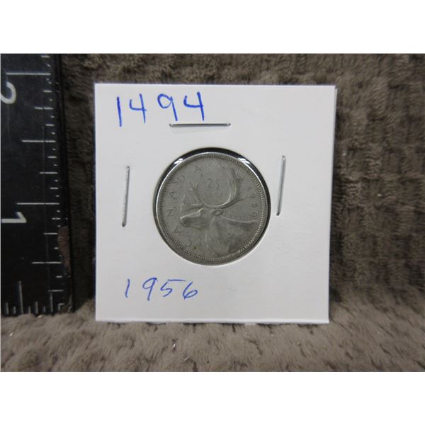 1956 - Canadian 25 Cent Piece - .800 Silver