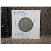 Image 1 : 1956 - Canadian 25 Cent Piece - .800 Silver