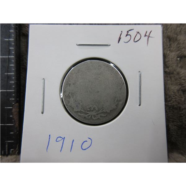 1910 - Canadian 25 Cent Piece - .800 Silver