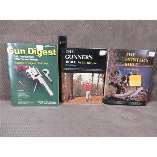 3 Books - The Hunter Bible, The Gunners Bible, Gun Digest