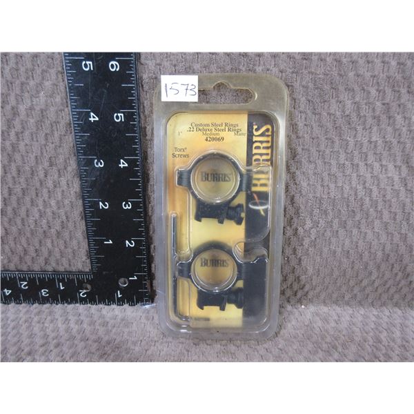 .22 LR Burris Dovetail Medium 1" Custom Steel Rings
