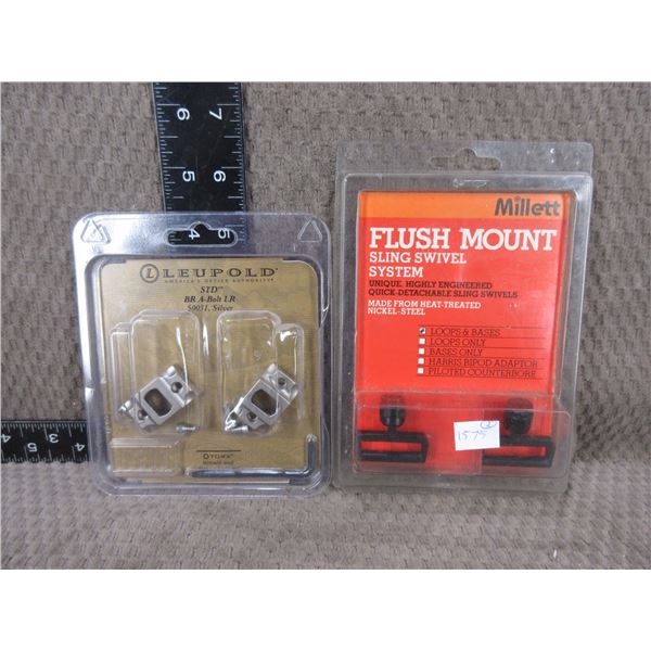 2 Front Leupold Bases & 2 Millet Flush Mount Swivels
