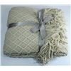 Image 1 : KNITTED THROW BLANKET - 50 X 60 INCH