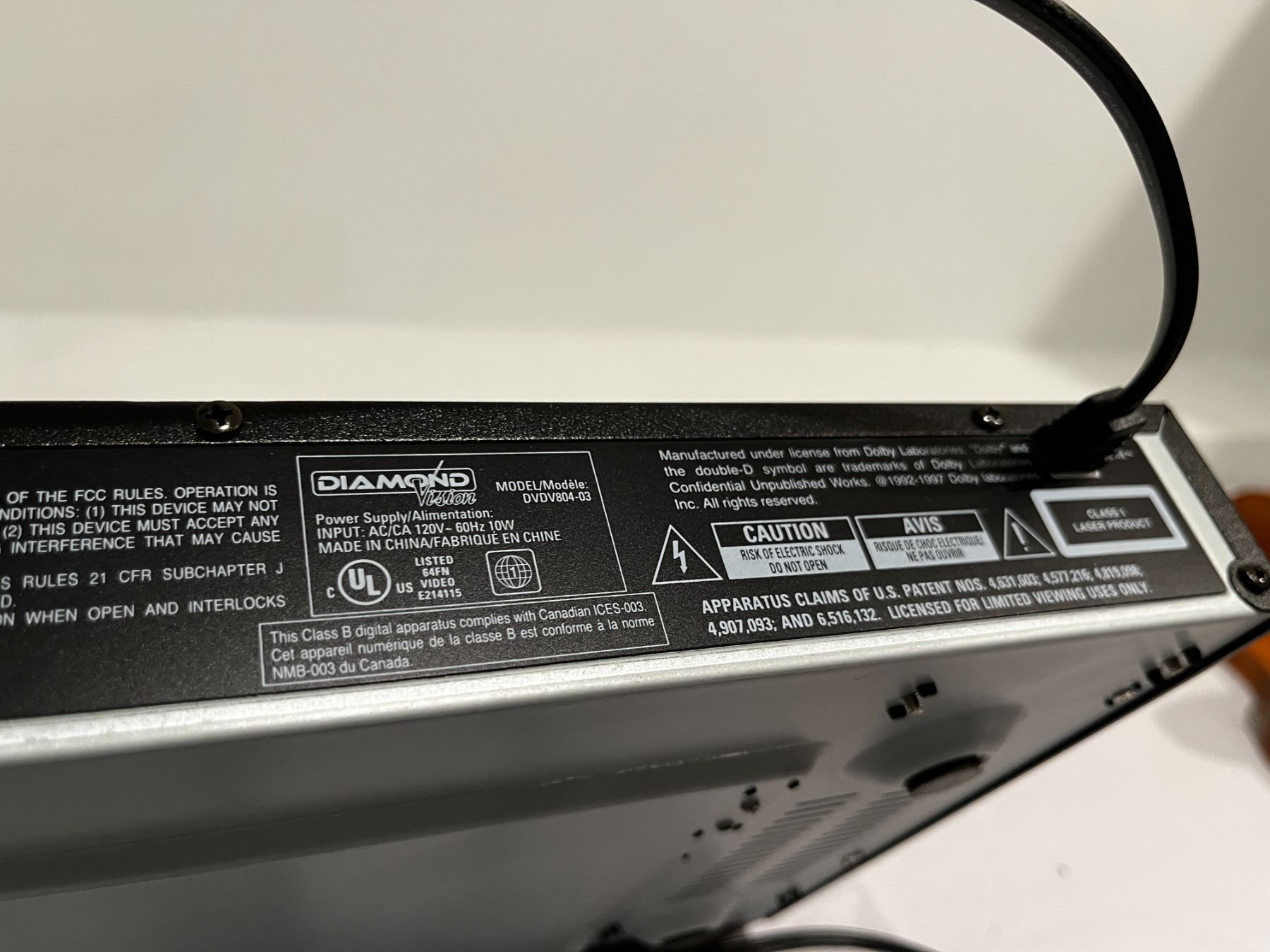 Diamond Vision DVD Player with Remote