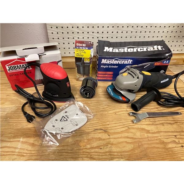 Mastercraft angle grinder Jobmate Sander 7 in 1 deep hole saw