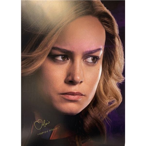 Autograph Avengers Endgame Brie Larson Poster