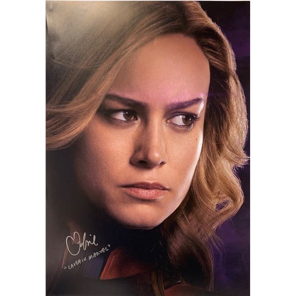 Autograph Avengers Endgame Brie Larson Poster
