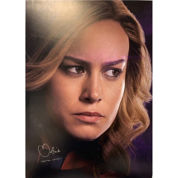 Autograph Captain Marvel Brie Larson Poster