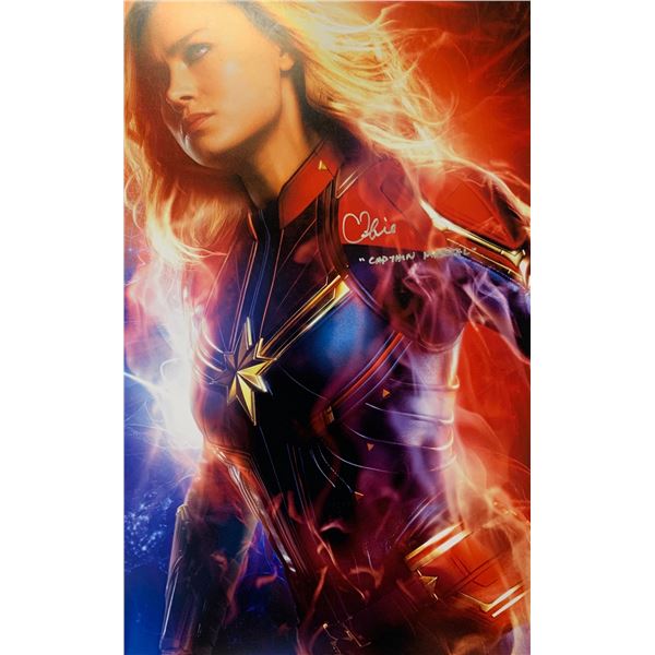 Autograph Captain Marvel Brie Larson Poster