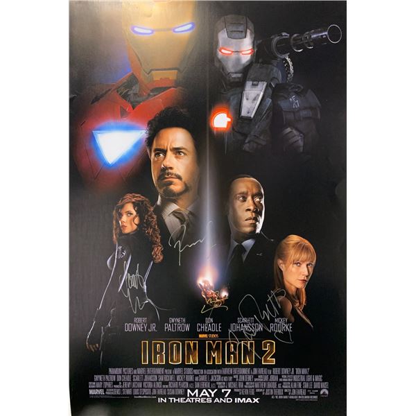 Autograph Iron Man 2 Robert Downey Jr Poster